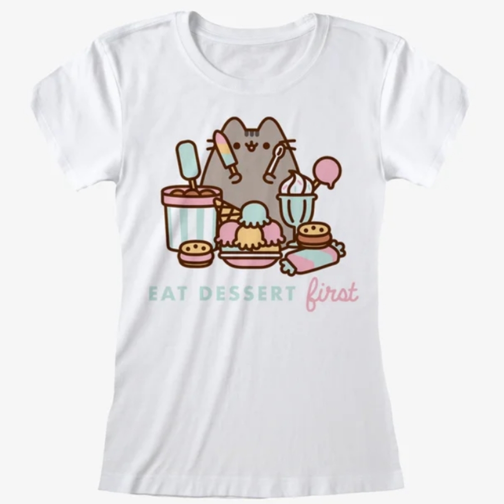 Pusheen 👕 "Eat Dessert First" *NWT*